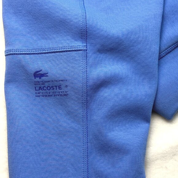 Lacoste Mens Joggers Blue Size 34 Sweatpants Logo Cuffed High-End Loungewear - Picture 10 of 15